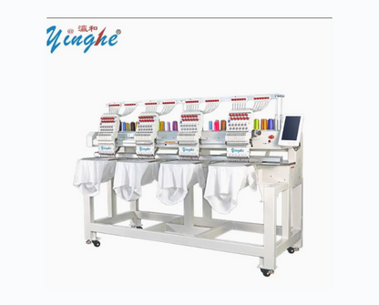4 Heads 9 Needles Industrial Computer Cap Logo Label Equipped Beads T-Shirt Digital Sewing Embroidery Machine