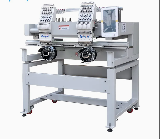 Machine Automatic*Cap*T-Shirt*Computerized 2 Heads 9 Needles Embroidery