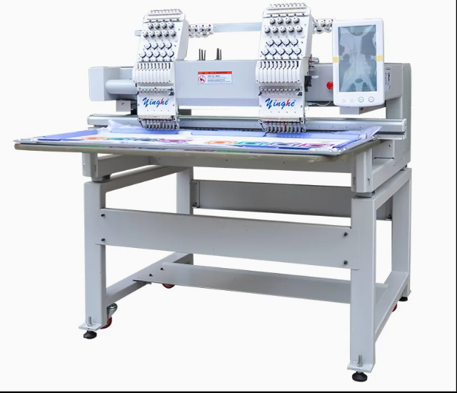 Machine Automatic*Cap*T-Shirt*Computerized 2 Heads 9 Needles Embroidery